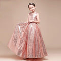 A Shiny Dream Dress for Little Princesses Glittering Holiday Princess Gown Exquisite Design for a Fairytale Look
