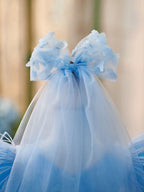 Girls Dreamy Butterfly Blue Tulle Fairy Party Dress | KLFFIGID