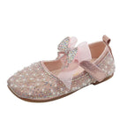 Sparkling Princess Shoes Elegant Kids Shoes Crystal and Pearl Dream Design