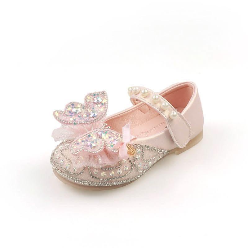 Pearl Butterfly Shoes Charming Kid's Shoes Princess's Choice