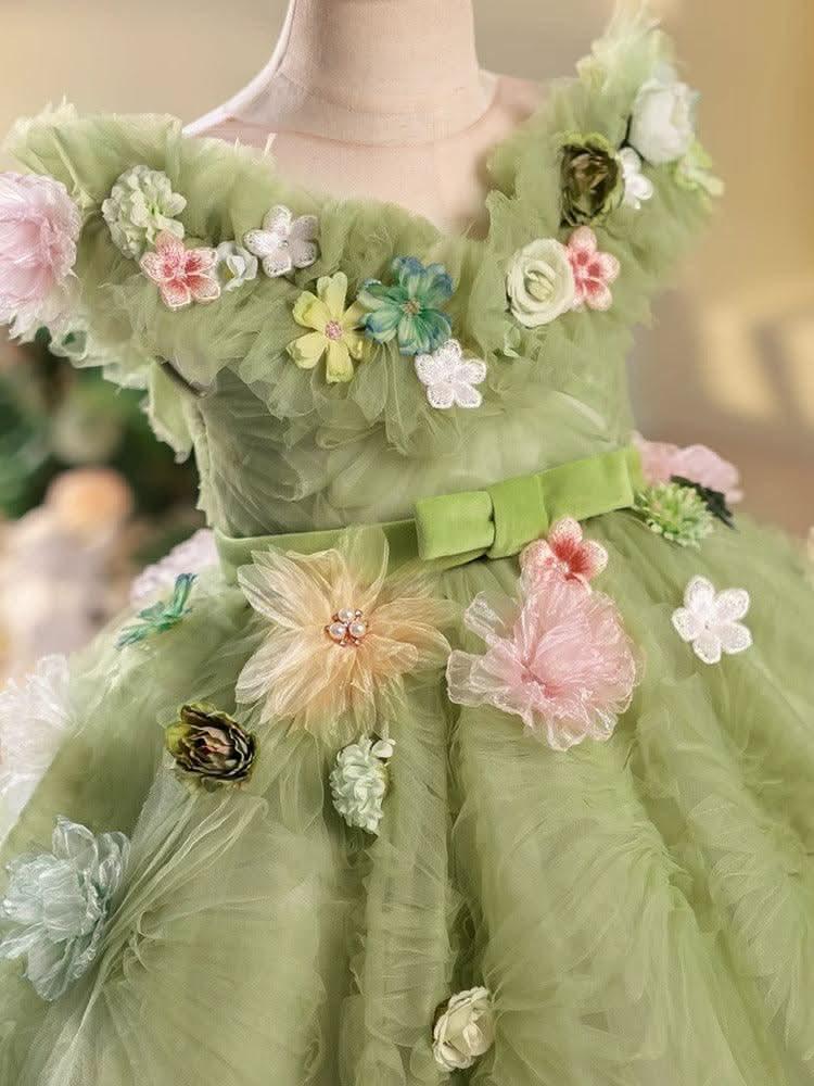 Fairy Tale Garden Dress Spring Wonderland Princess Dress Dreamy Tulle Floral Dress