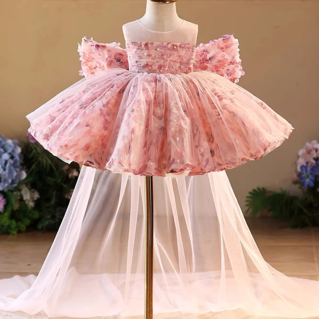 Princess Theme Party Baby Birthday Dress Kids Ball Gown Dress ｜KLFFIGID