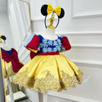 Themed Party Satin Short-Sleeve Princess Dress for Girls | KLFFIGID