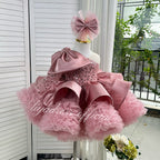 One-Shoulder Mesh Fluffy Stage Performance Dress for Girls | KLFFIGID