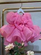 Flower Dress for Girls Puff Sleeve Feather Princess | KLFFIGID