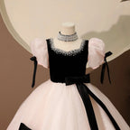 Girls princess dress wedding evening dress host piano stage performance girl dress baby girl pageant dress