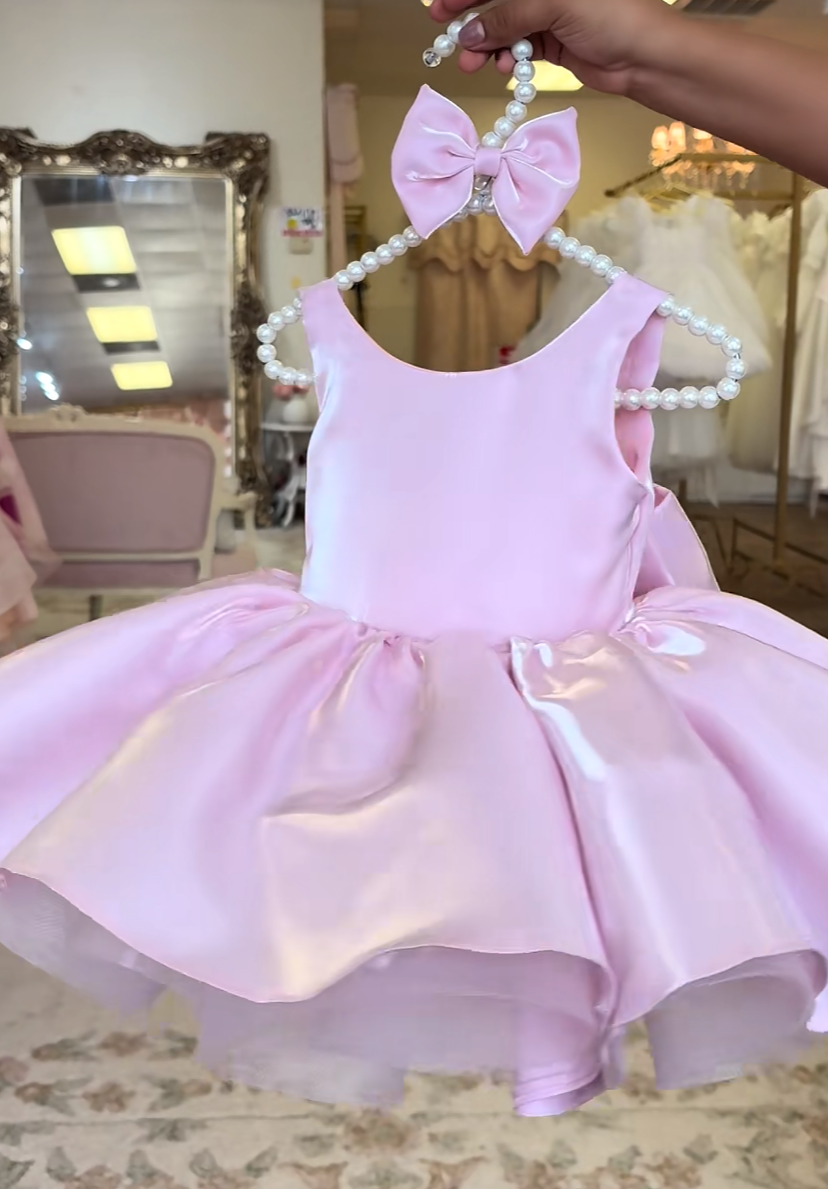 Cute Baby Birthday Dress Stylish Open-Back Pageant Dress for Girls｜KLFFIGID