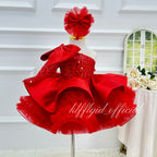 Fashion Baby Birthday Dress Glamorous one-shoulder pageant gown | KLFFLGID