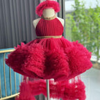 Girls Halter Neck Princess Dress with Tail for Catwalk | KLFFIGID