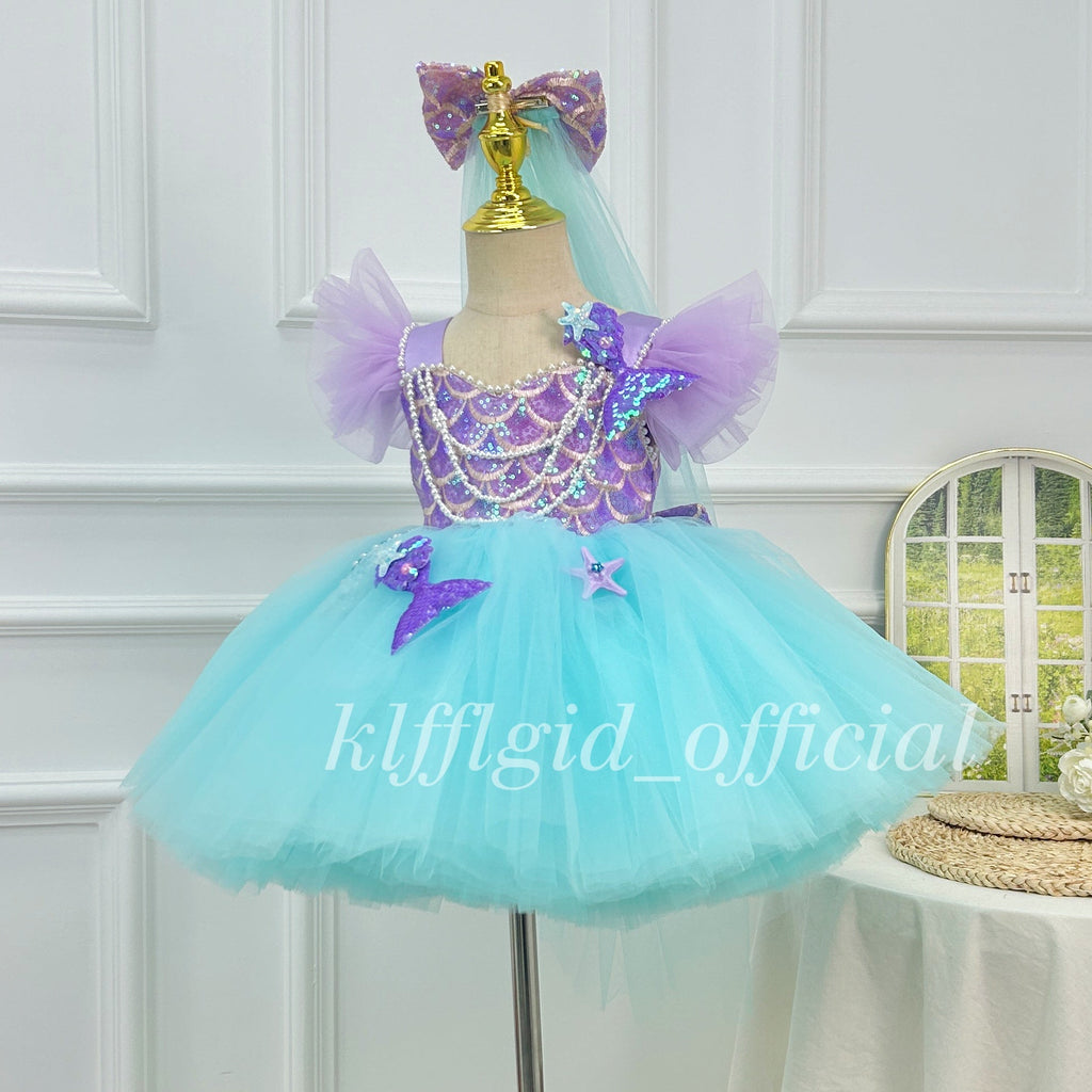 Baby birthday dress Seashell-themed party dress | KLFFIGID