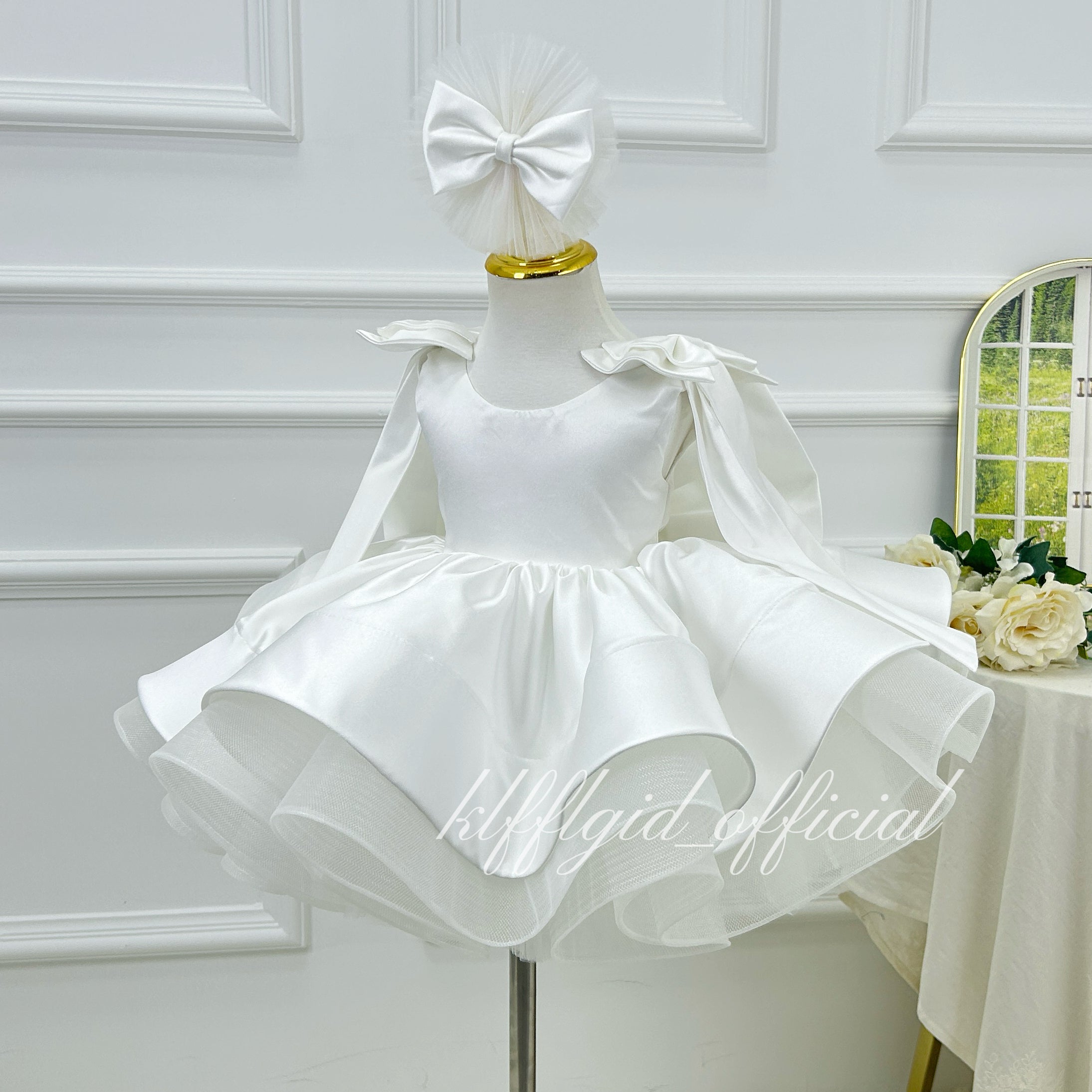 Baby First Birthday Cute Wedding Ceremony Dress | KLFFIGID