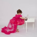 Baby First Birthday Bow Tail Princess Dress Party Frock | KLFFIGID
