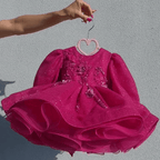 Girls Long Sleeve Sequin Embroidered Princess Dress | KLFFLGID