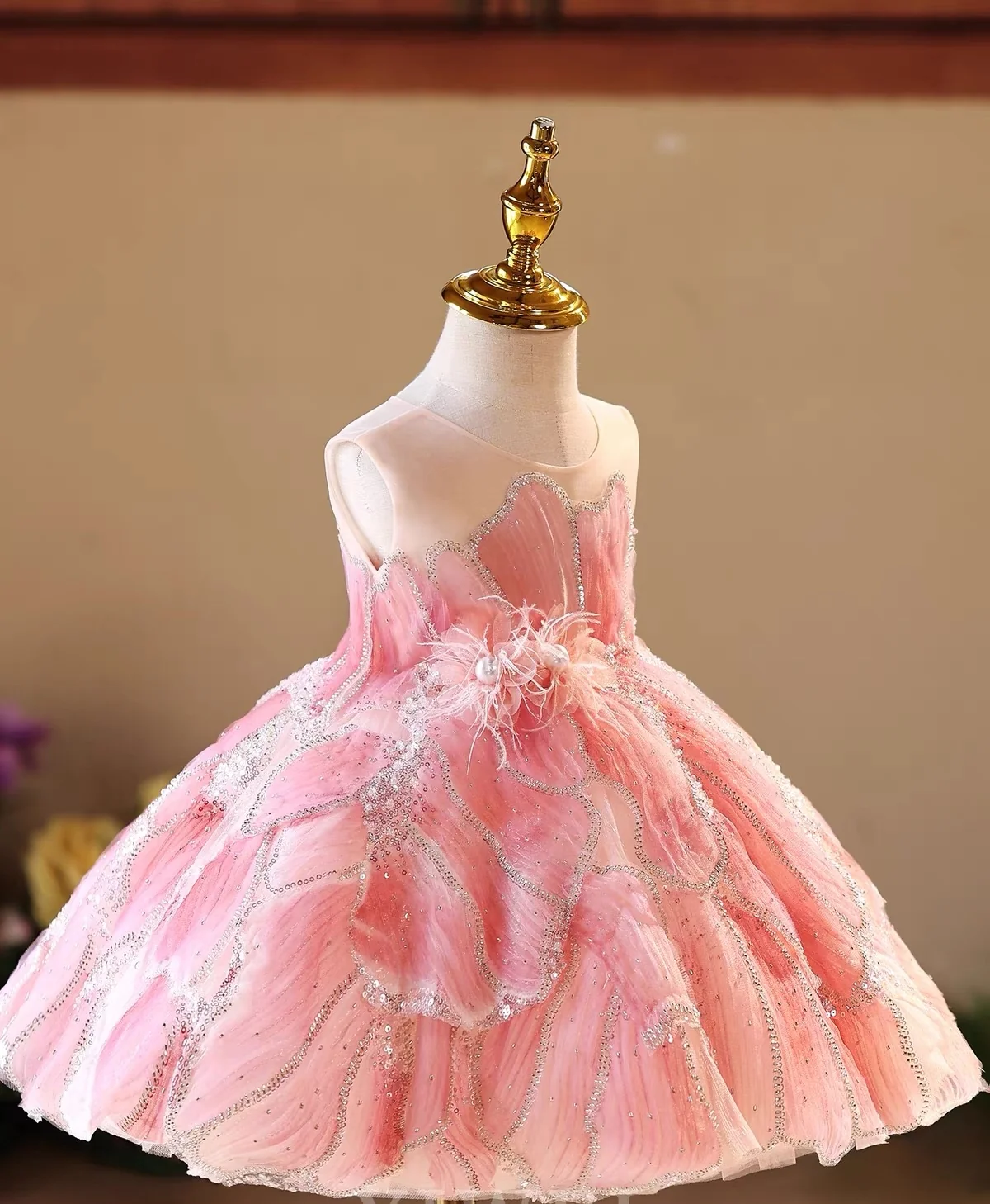 Floral Flower Girl Dress Birthday Party Dress Pageant Gown｜KLFFIGID