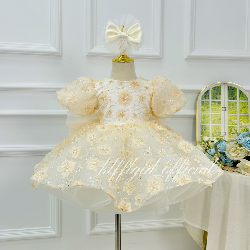 Girls' floral princess dress Baby's Birthday Party Dress | KLFFLGID