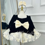 Baby Birthday Dress Wedding Flower Girl Dress Audrey Hepburn-style pageant gown｜KLFFIGID
