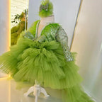 Sequin Tail Party Evening Dress 1st Birthday Stage Performance | KLFFIGID