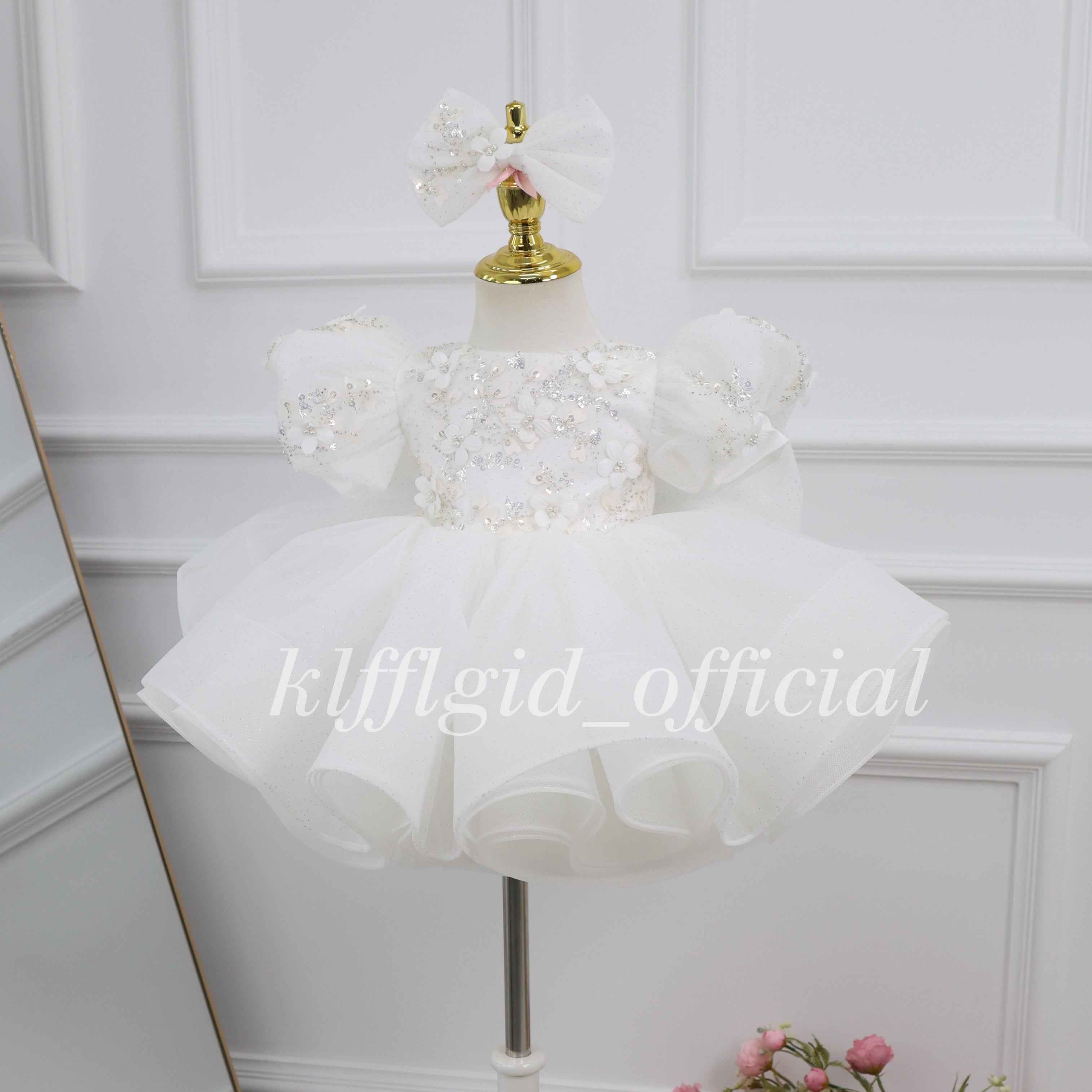 Girls' Pageant & Fluffy Floral Baby Dress for Weddings | KLFFIGID