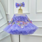 3D Floral Fairy Dress Baby's First Birthday Dress Wedding flower girl｜KLFFIGID