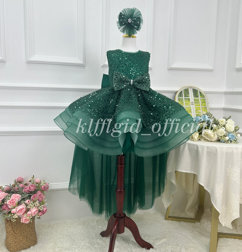 Birthday Princess Dress Glamorous Sequin Pageant Dress | KLFFIGID