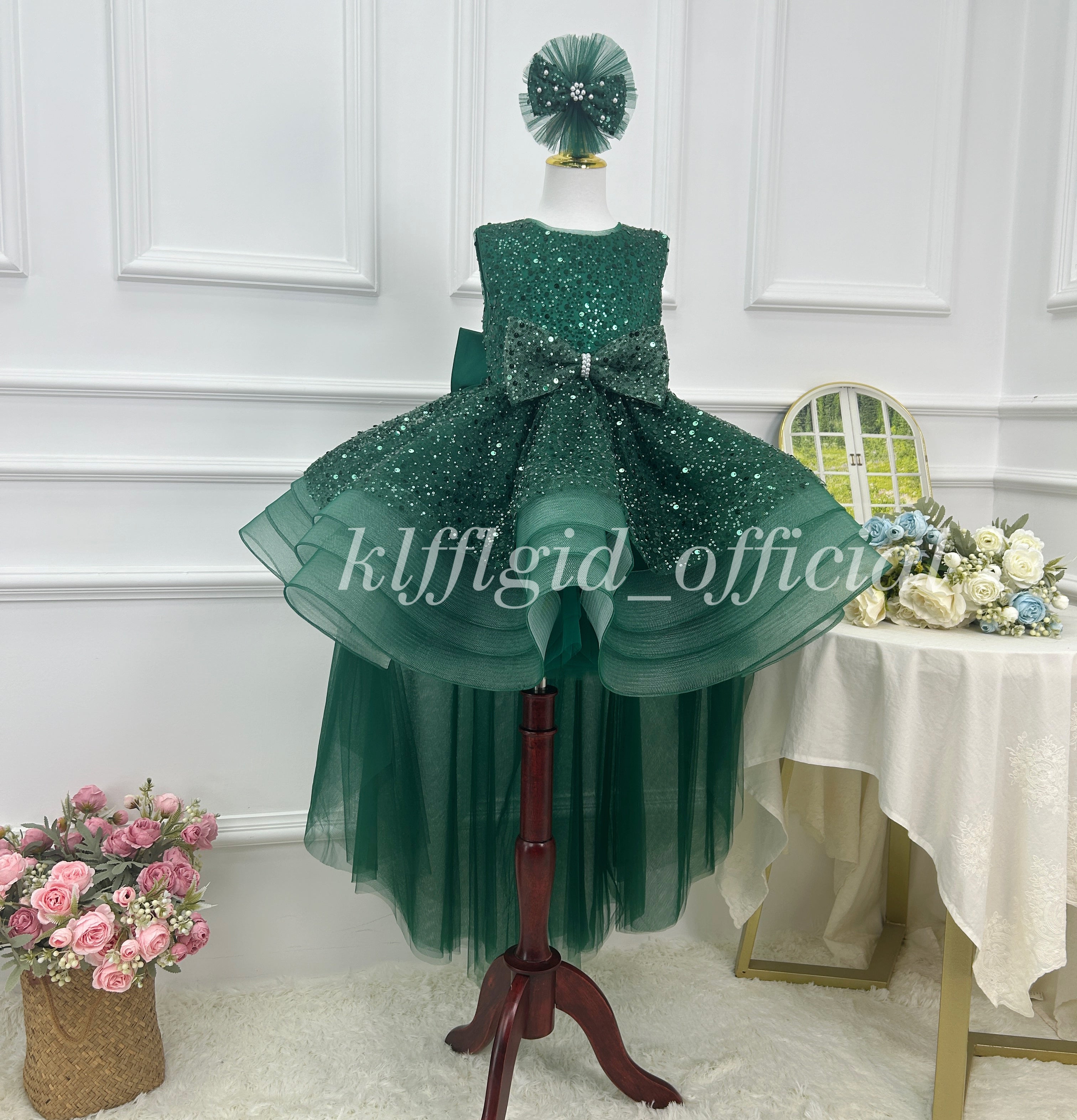 Birthday Princess Dress Glamorous Sequin Pageant Dress | KLFFIGID