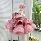 Fashion Baby Birthday Dress Glamorous one-shoulder pageant gown | KLFFLGID