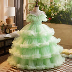 Maxi Birthday Party Dress, Flower Girl Dress, Multilayered, Graduation Dress, Pageant Toddler Gown, Photoshoot Apparel, Backless Dress