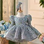 Girls Sparkling Sequin Princess Party Dress | KLFFIGID