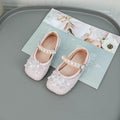 Sparkling Flower Girl Shoes Pearl-Embellished Princess Shoes Elegant Flower Little Princess Shoes