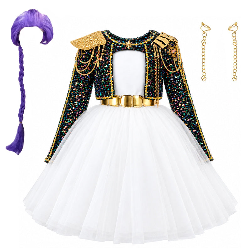 Girls' Halloween Dress Girls Sparkling Sequin Stage Dress Carnival costumes｜KLFFIGID