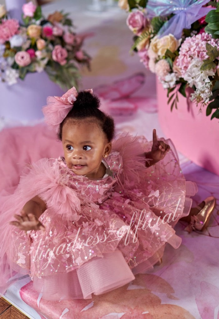 New Sleeveless Baby Birthday Butterfly Princess Dress | KLFFIGID