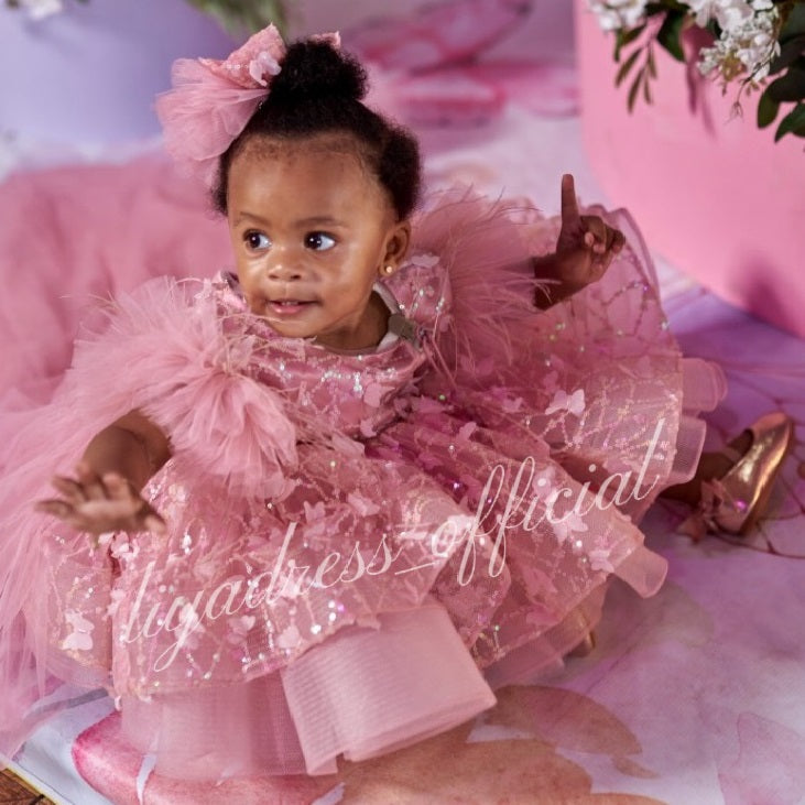 New Sleeveless Baby Birthday Butterfly Princess Dress | KLFFIGID