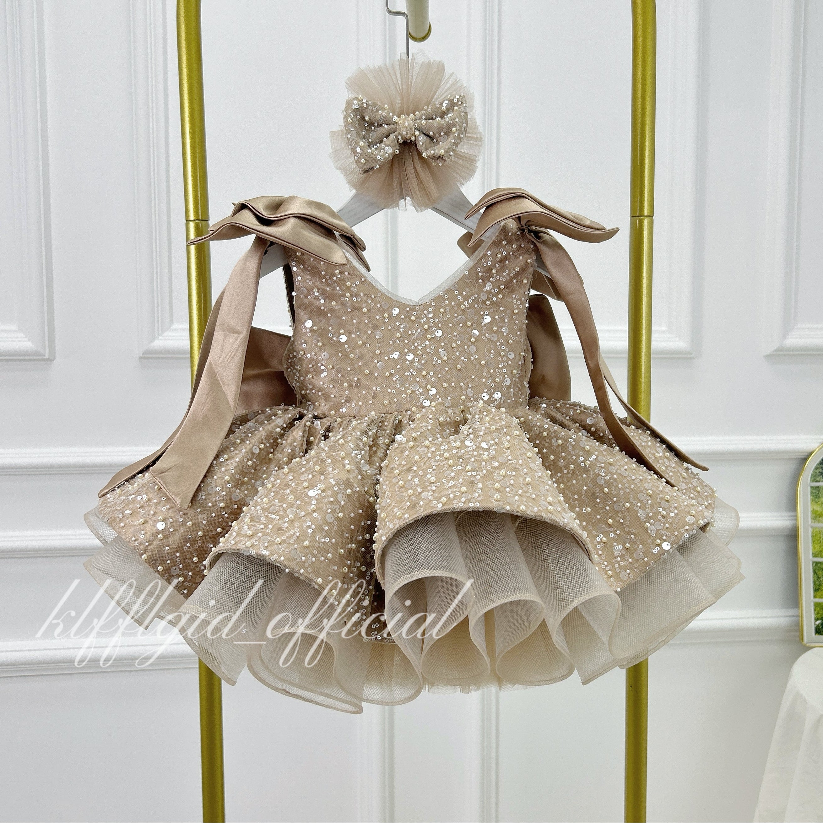 Luxury Girls Couture Flower Girl Wedding Dress | KLFFIGID