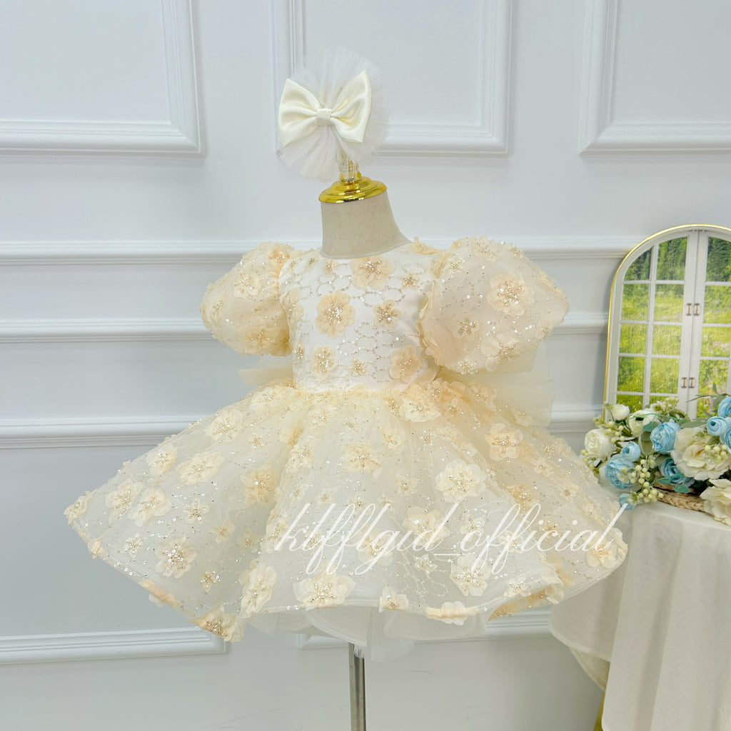 Girls' floral princess dress Baby's Birthday Party Dress | KLFFLGID