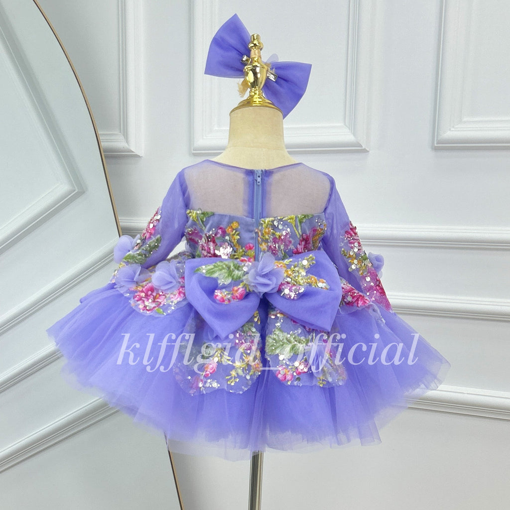 3D Floral Fairy Dress Baby's First Birthday Dress Wedding flower girl｜KLFFIGID