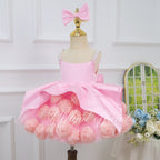 3D Floral Tulle 1st Birthday & Flower Girl Dress | KLFFIGID