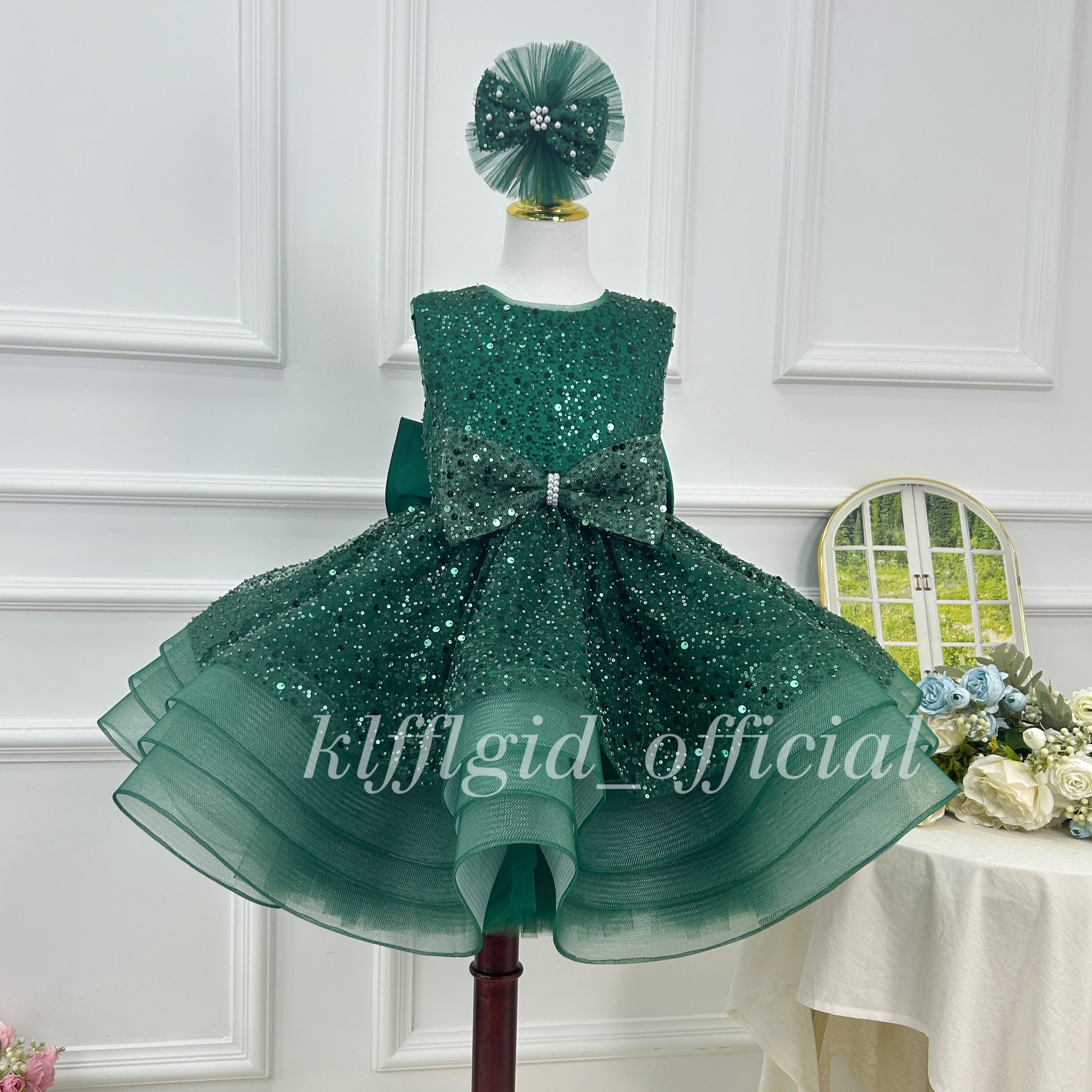 Birthday Princess Dress Glamorous Sequin Pageant Dress | KLFFIGID