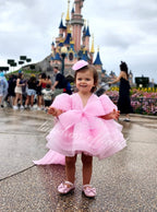 Baby Puff Sleeve Fluffy Tail 1st Birthday Party Princess Dress | KLFFIGID