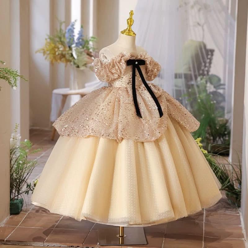 Banquet high-end party evening dress performance wedding girl princess dress