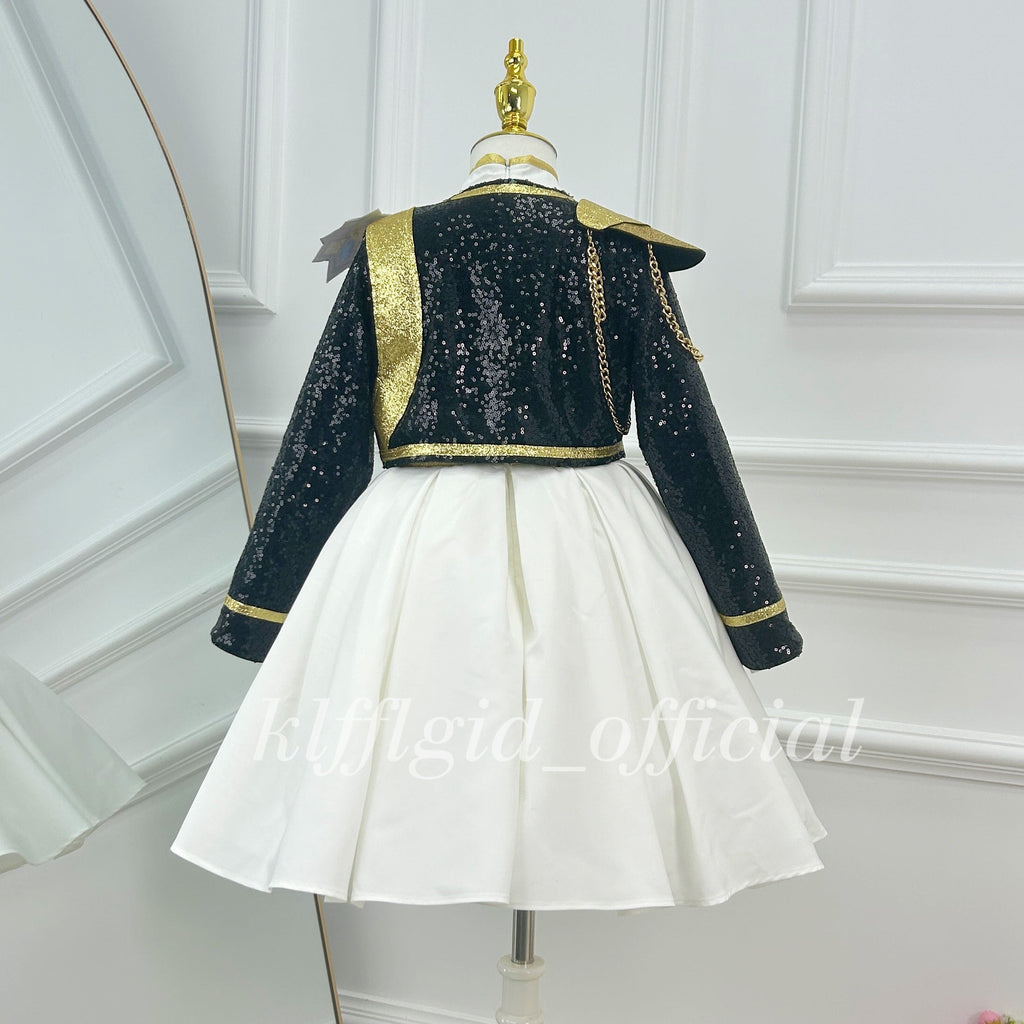 Kids Halloween costumes Outfits for a female singing group Stylish Sequin Matching Set｜KLFFIGID