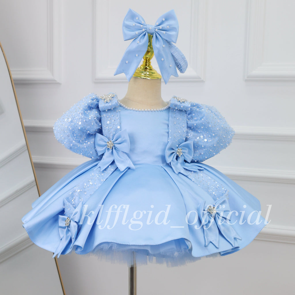 Baby Birthday Dress Toddler Princess Skirt & Flower Girl Dress | KLFFIGID