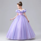 Girls party dress. Pearl sequin one-shoulder maxi dress, suitable for special occasions, evening dresses, Christmas red dresses for girls