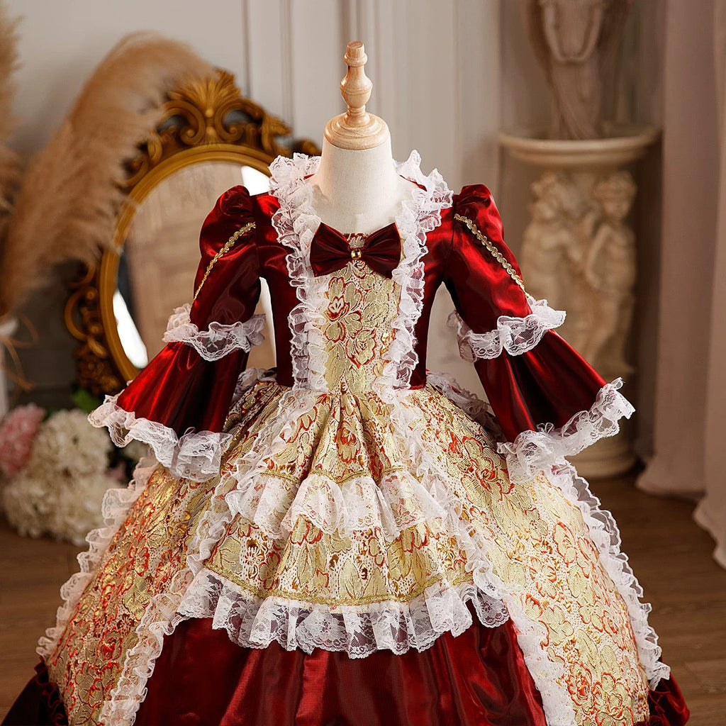 Similar bow elegant children's lolita dress Christmas dress, baby dress, children's prom girl evening dress