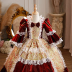 Similar bow elegant children's lolita dress Christmas dress, baby dress, children's prom girl evening dress