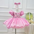 Baby's Birthday Dress Embroidered floral pageant dress for girls  | KLFFLGID