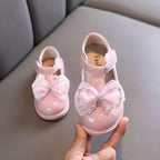 Multi-Color Bow Girl Shoes Princess Essentials Versatile Girls' Flats