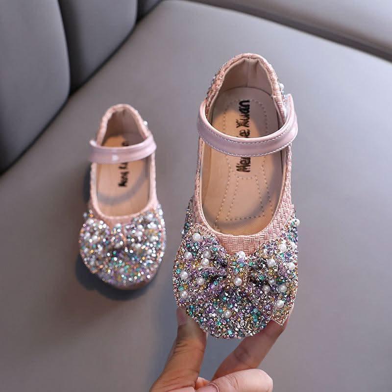 Dazzling Crystal Shoes Fairy Princess Style Designed for Little Princesses