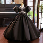 Noble and Elegant Puff Sleeve Girl's Dress High-end and Stylish Girl's Dress