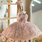 Girls Pink Vintage Floral Embroidery Princess Dress | KLFFIGID