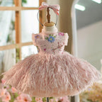 Girls Pink Vintage Floral Embroidery Princess Dress | KLFFIGID
